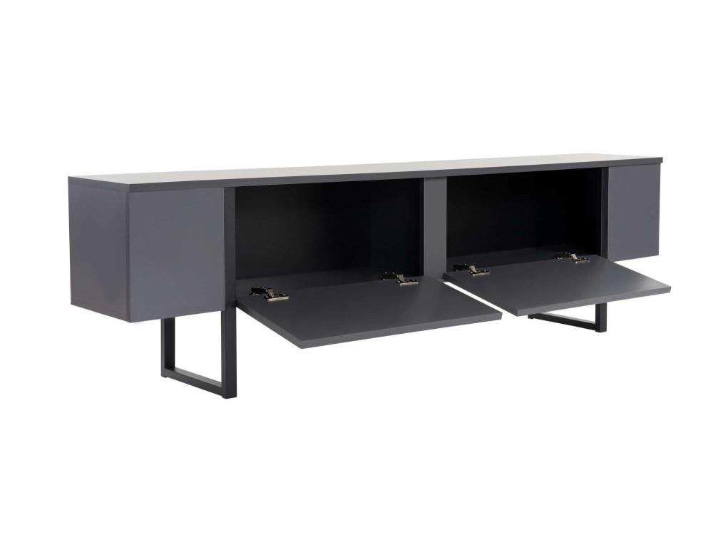 Mueble TV de madera "Serenity" 180 x 30 x 50 cm - Antracita
