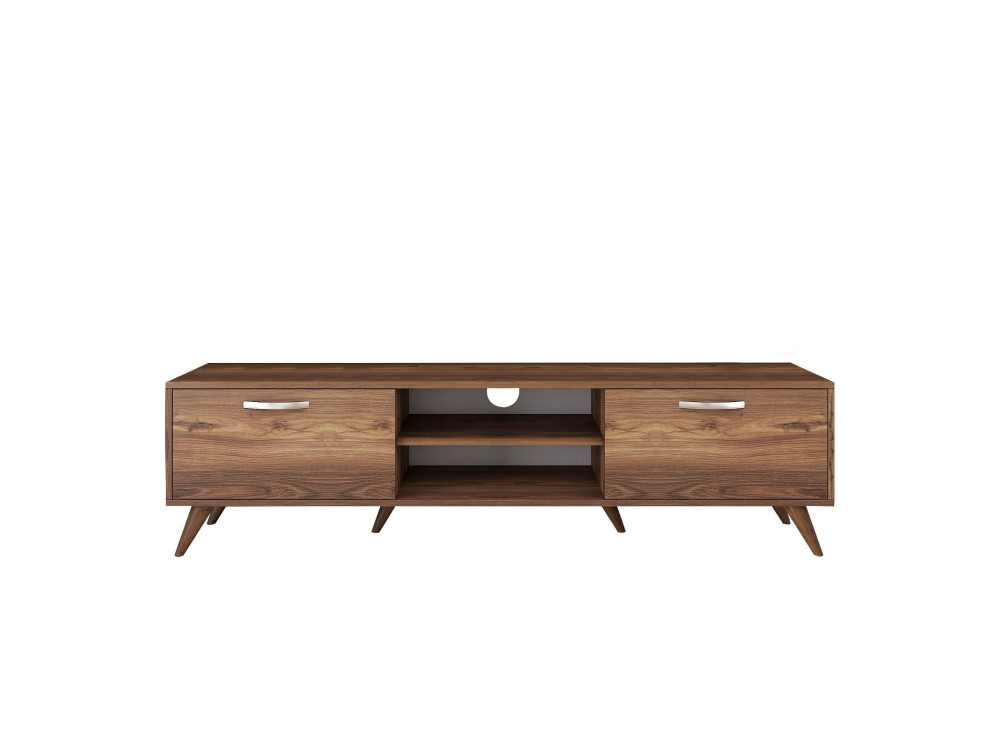 Soporte de TV de madera "Atik" - 180 x 35 x 48 cm - Marrón