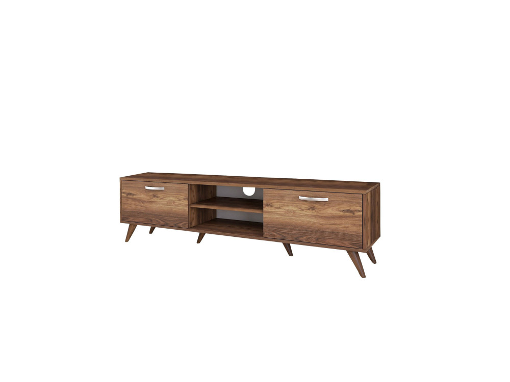 Soporte de TV de madera "Atik" - 180 x 35 x 48 cm - Marrón