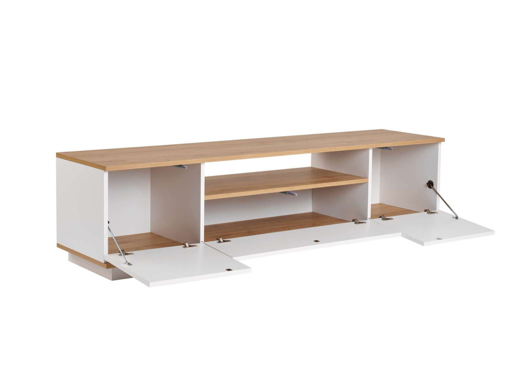 Soporte de TV de madera "Veramont" - 180 x 44 x 44 cm - Marrón claro