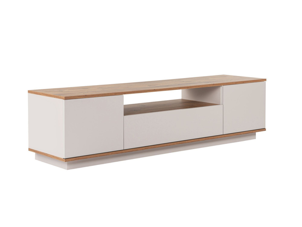 Soporte de TV de madera "Veramont" - 180 x 44 x 44 cm - Crema