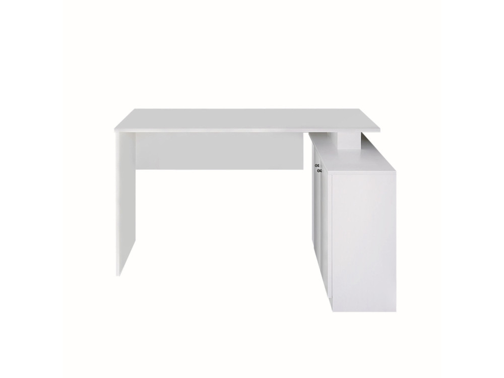Escritorio de madera "Basak" - 130 x 60 x 74 cm - Blanco