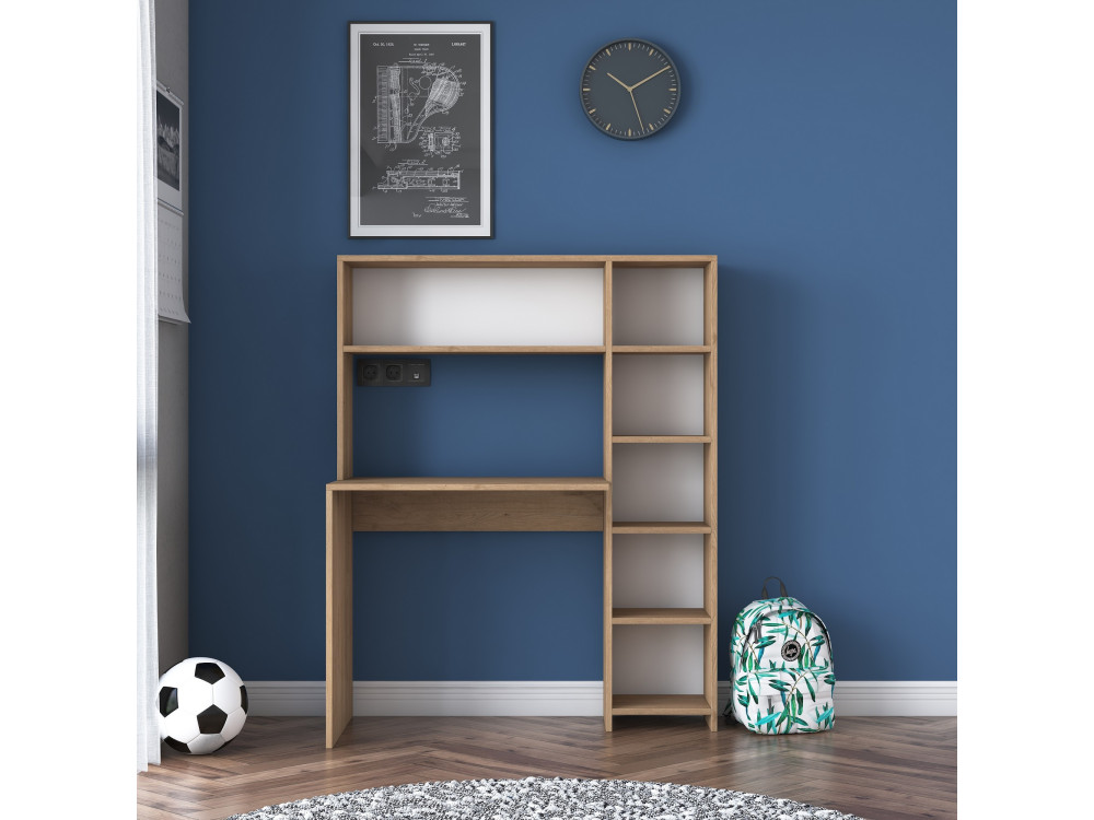 Escritorio de madera "Haham" 113 x 40 x 142 cm - Roble
