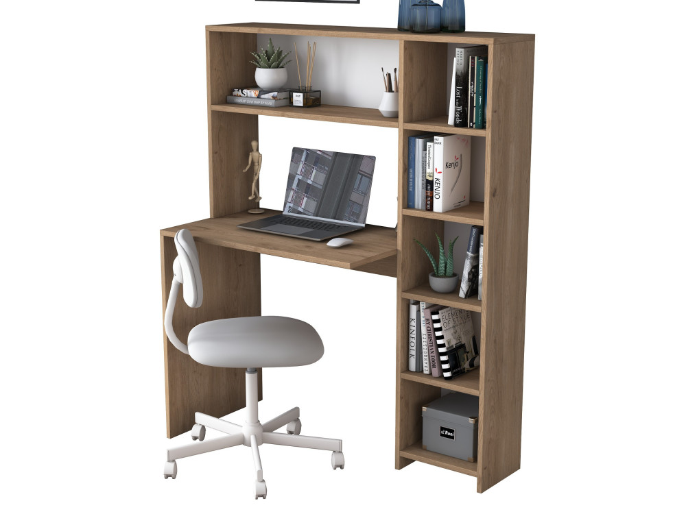 Escritorio de madera "Haham" 113 x 40 x 142 cm - Roble