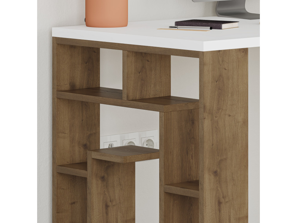 Escritorio de madera "Laberinto" 140 x 60 x 75 cm - Blanco