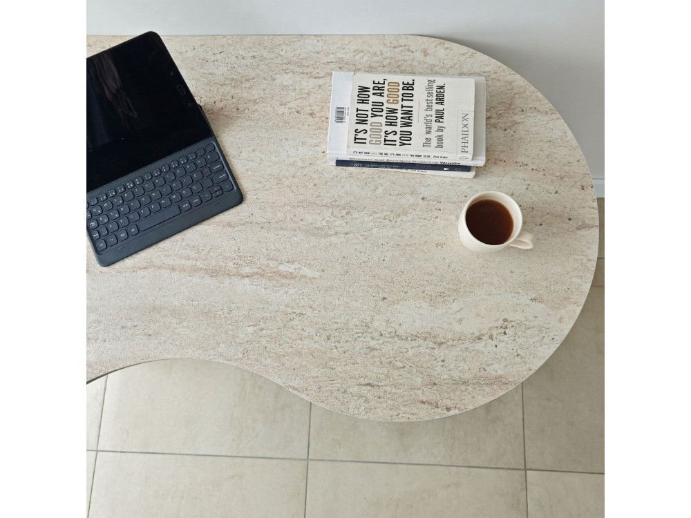 Escritorio de madera "Infini" - 120 x 60 x 75 cm - Travertino