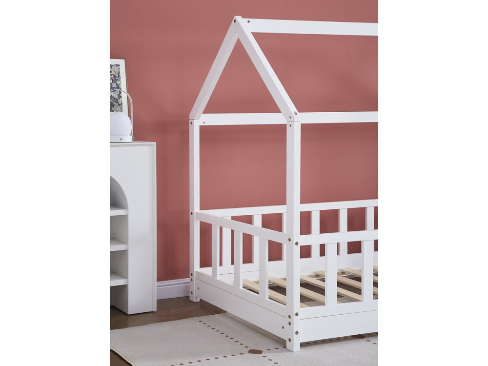 Cama-cabina de madera "Charlotte" - Blanco - 80 x 160 cm