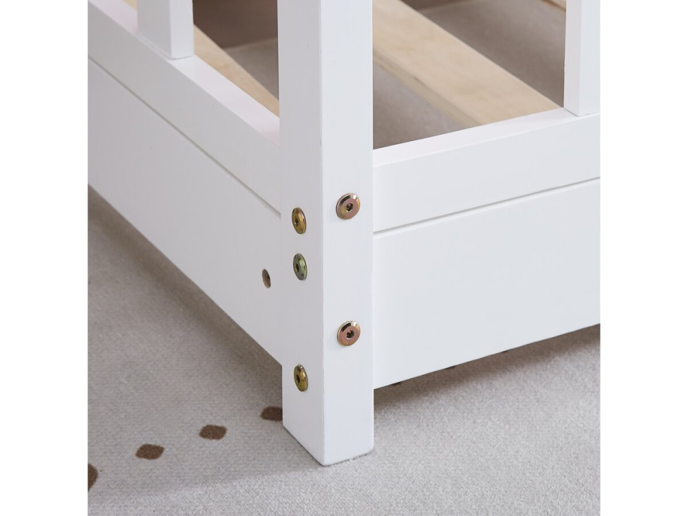 Cama-cabina de madera "Charlotte" - Blanco - 80 x 160 cm