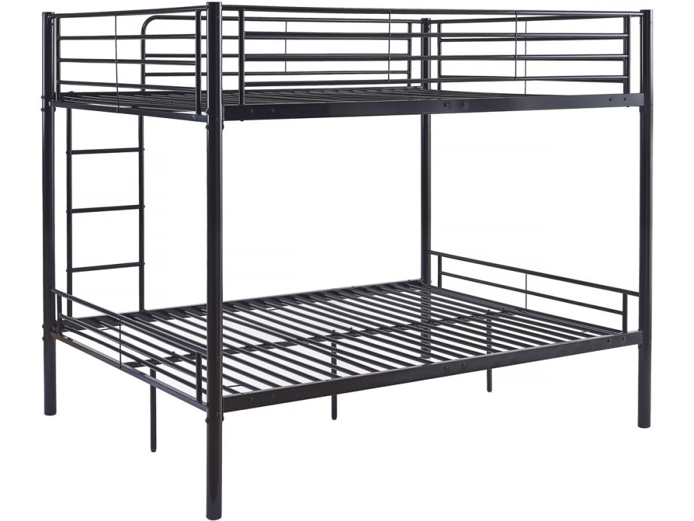 Litera doble "Adam" - Somier incluido - 140 x 190 cm - Negro