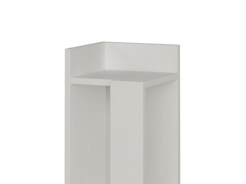 Mesilla de noche de madera "Elos Left" - 25 x 27 x 60 cm - Blanco
