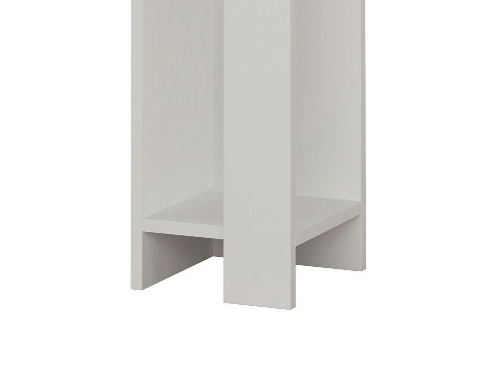 Mesilla de noche de madera "Elos Left" - 25 x 27 x 60 cm - Blanco