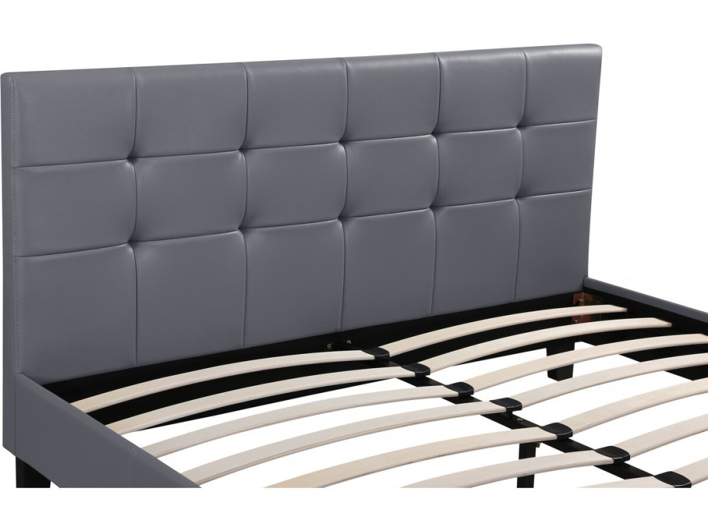 Cama "Julia" color Gris - 140 x 190 cm