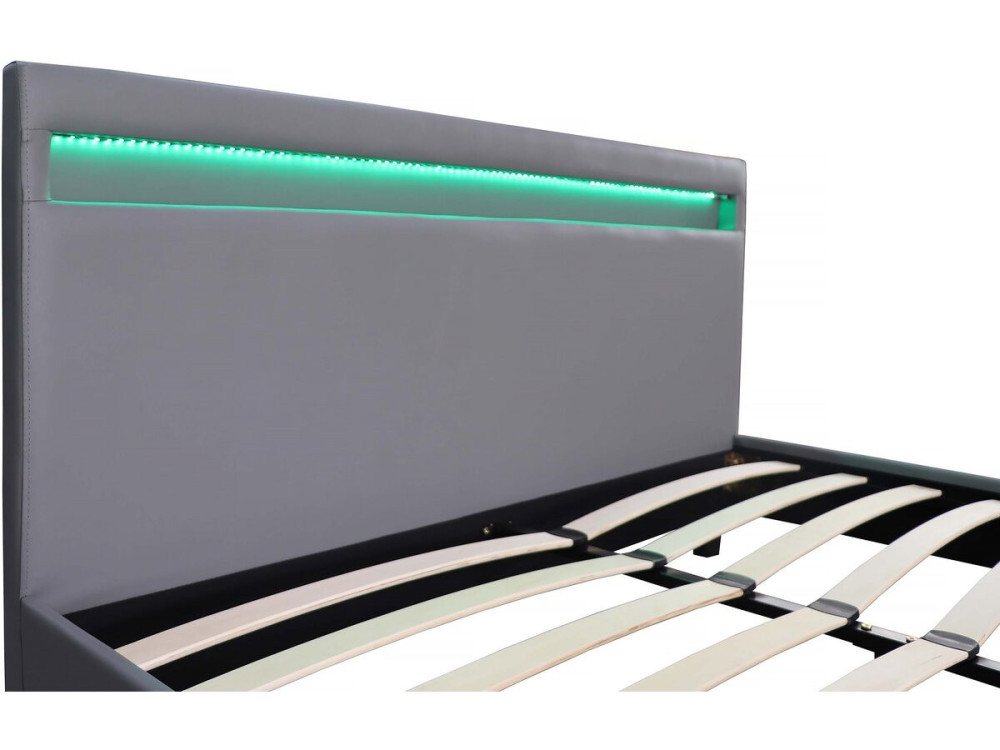 Cama LED "Maria" - 160 x 200 cm - Gris