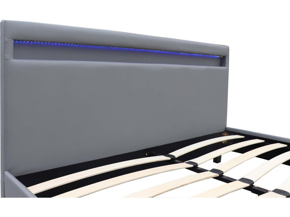 Cama LED "Maria" - 160 x 200 cm - Gris