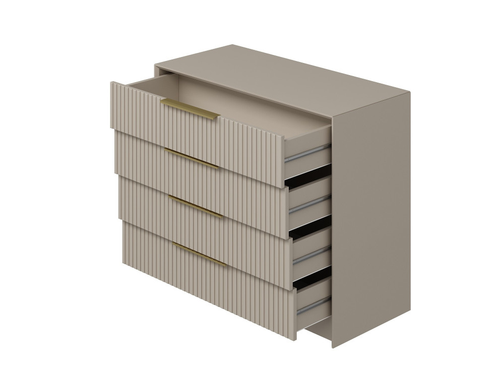 Cómoda de madera "Kale" - 100 x 45 x 85 cm - Beige