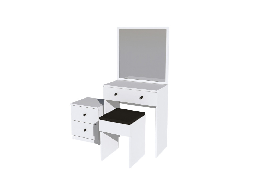 Juego de tocador de madera "Nice" - 65 x 35 x 139 cm - Blanco