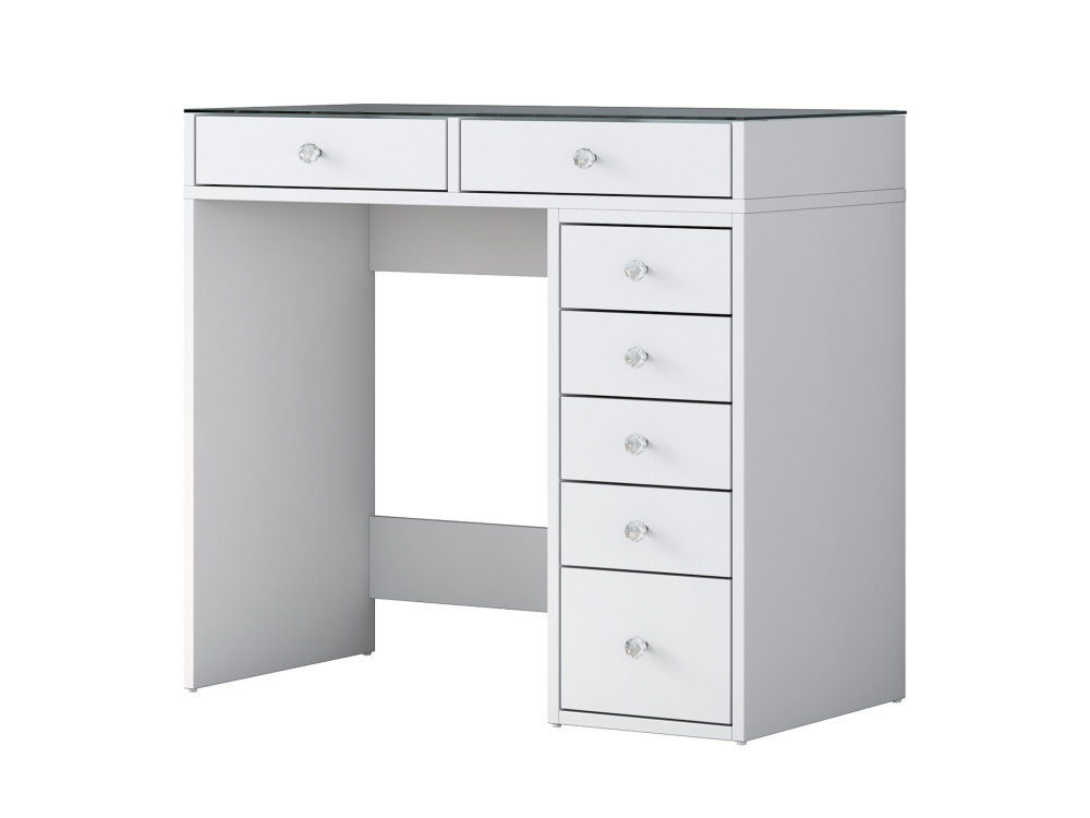Tocador "Soma" con cajones de madera empotrados - 90 x 44 x 80 cm - Blanco
