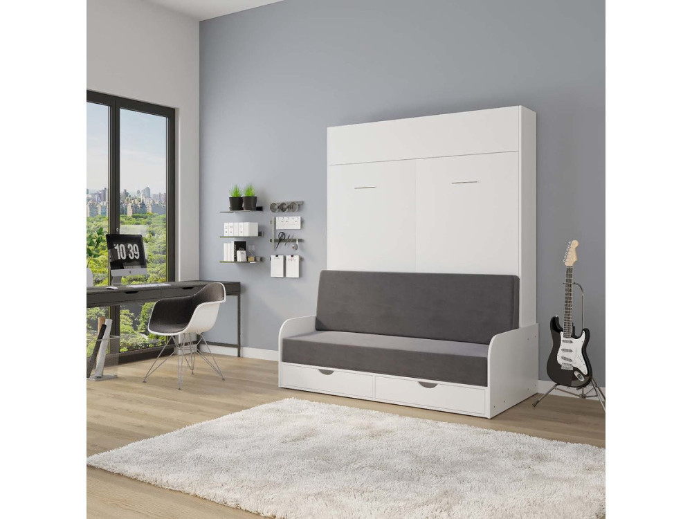 Cama abatible NYD SOFA 5" - 160 X 200 cm - Blanco