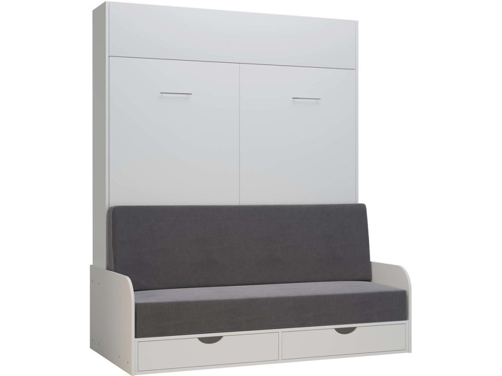 Cama abatible NYD SOFA 5" - 160 X 200 cm - Blanco