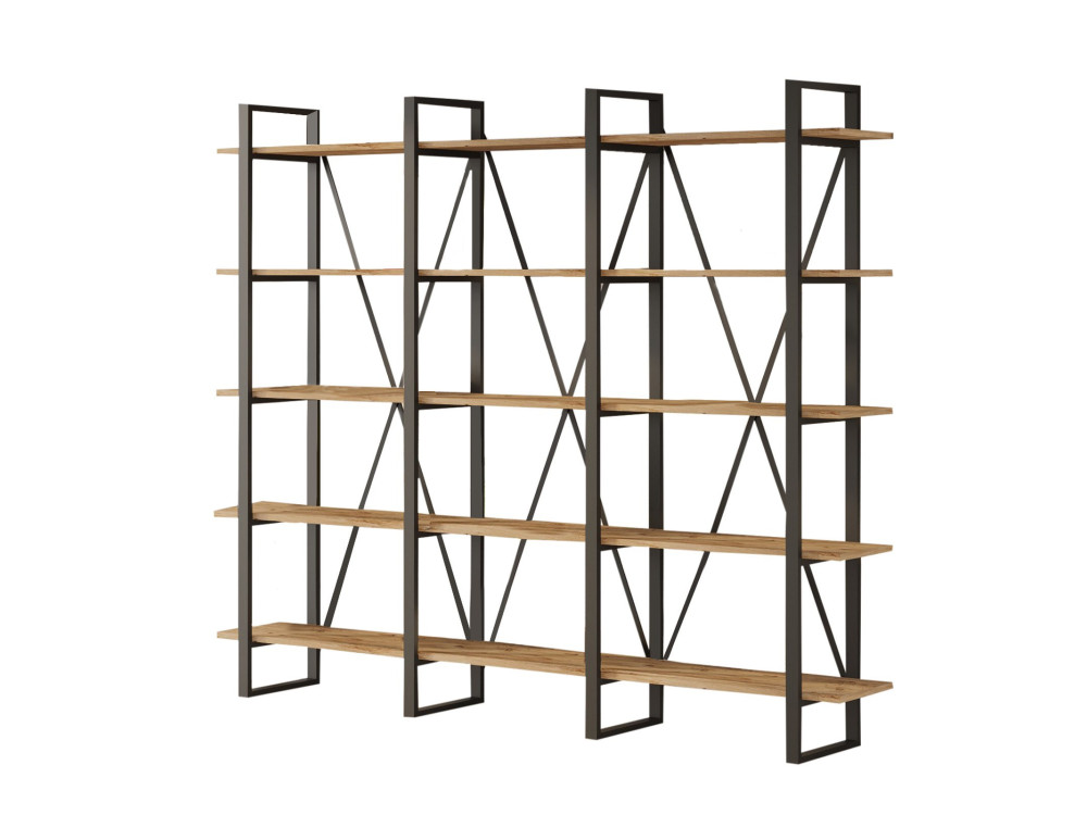 Librería de madera "ML4" - 219 x 34 x 180 cm - pino atlántico