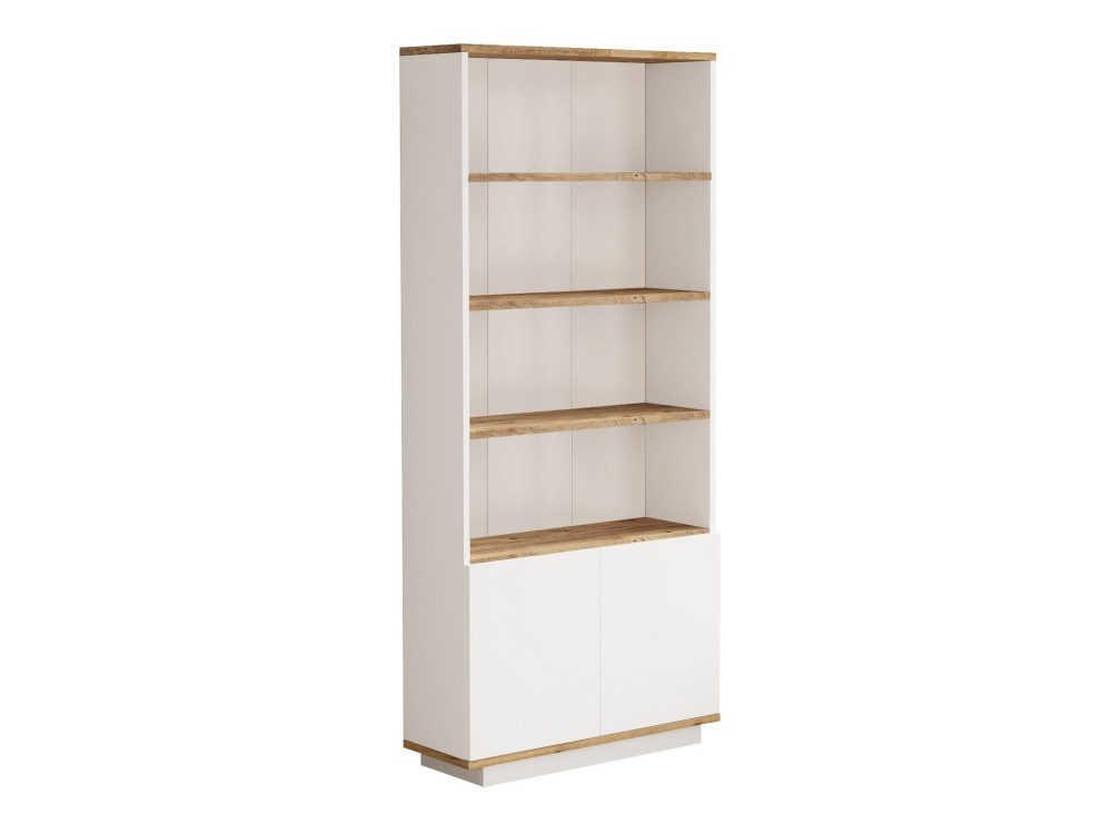 Librería de madera "FR16" - 75 x 26 x 168 cm - Pino atlánticoBlanco