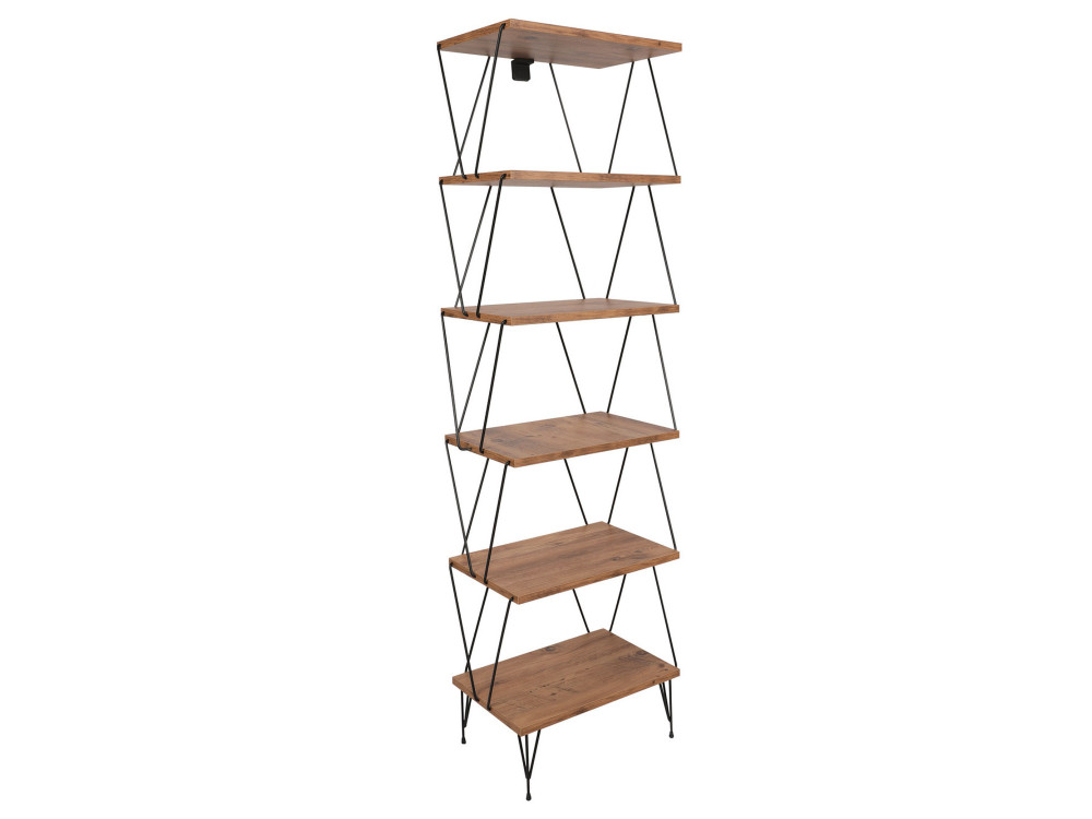 Librería de madera "Balaban" - 46 x 30 x 165 cm - Marrón