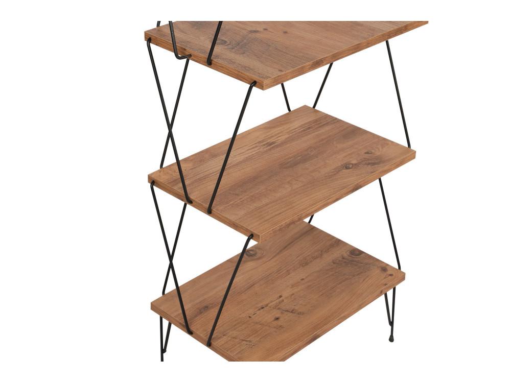 Librería de madera "Balaban" - 46 x 30 x 165 cm - Marrón