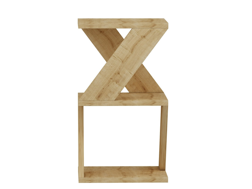 Mesa auxiliar de madera "Albeni" - 30 x 30 x 50 cm - Roble zafiro