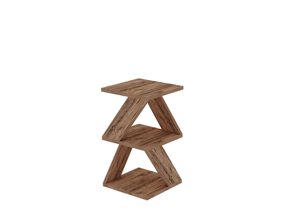 Mesa auxiliar de madera "Albeni" - 29 x 29 x 54 cm - Pino Atlántico