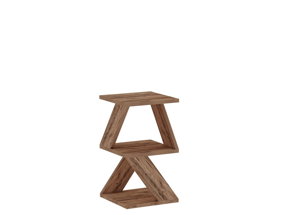 Mesa auxiliar de madera "Albeni" - 29 x 29 x 54 cm - Pino Atlántico