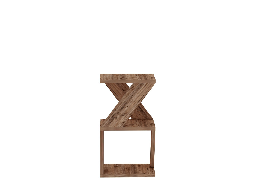Mesa auxiliar de madera "Albeni" - 29 x 29 x 54 cm - Pino Atlántico