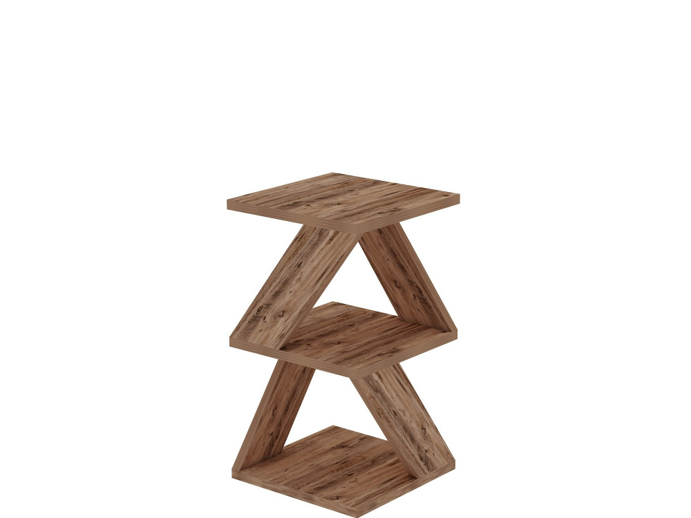 Mesa auxiliar de madera "Albeni" - 29 x 29 x 54 cm - Pino Atlántico