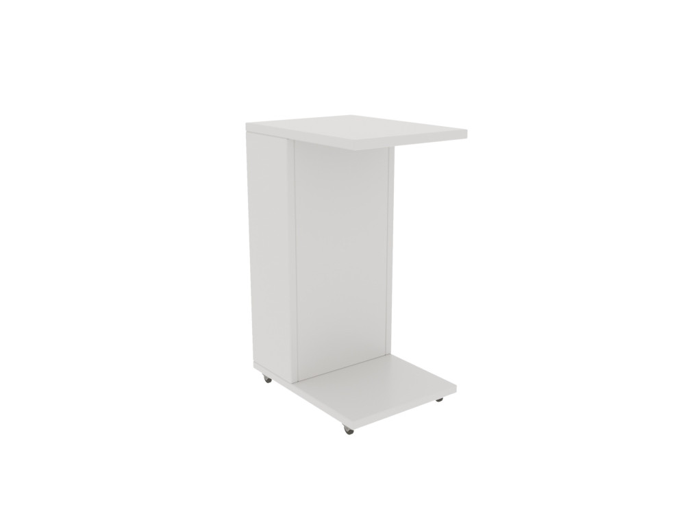 Mesa auxiliar de madera "Filinta" - 30 x 40 x 63 cm - Blanco