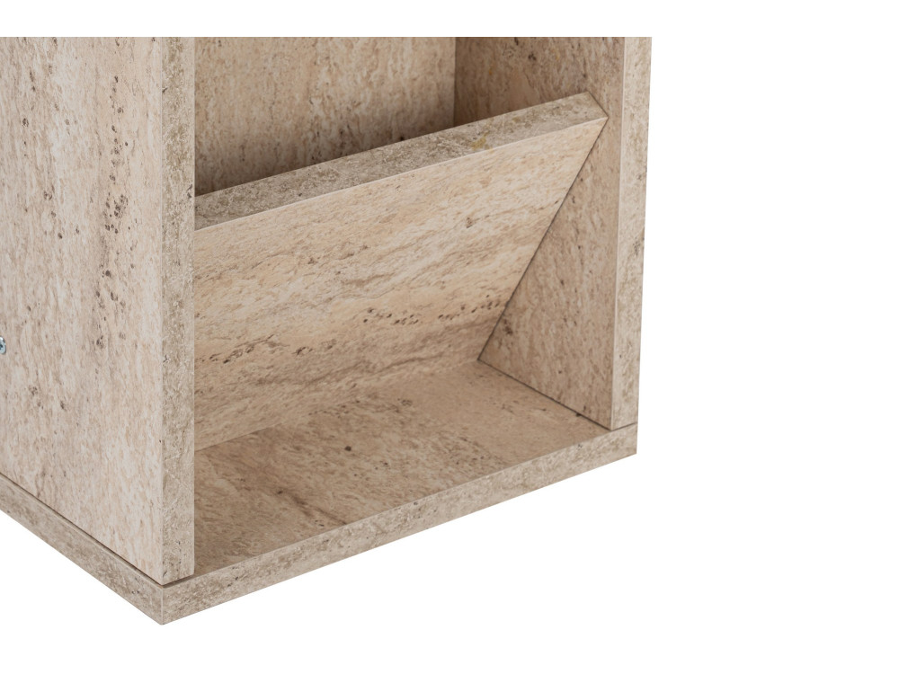 Mesa auxiliar de madera "Filinta" - 30 x 40 x 63 cm - Travertino
