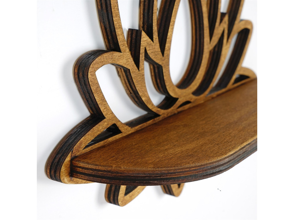Estantería de pared de madera "Raf264" - 33 x 10 x 26 cm - Nogal