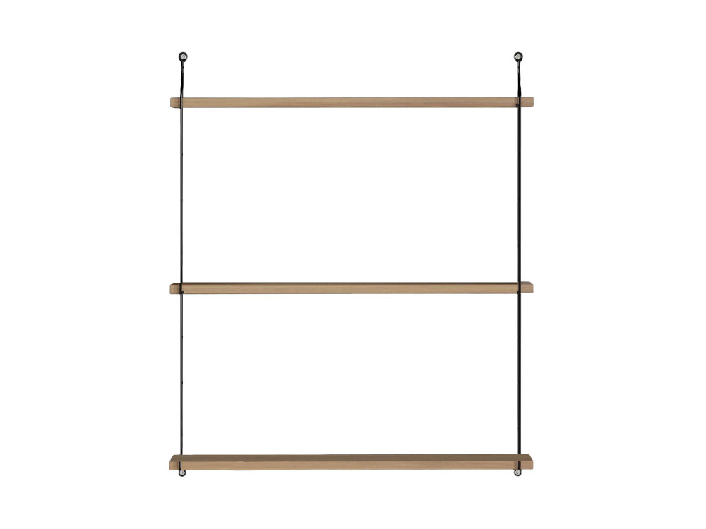Estantería de pared de madera "Armoni" - 72 x 20 x 85 cm - Nogal