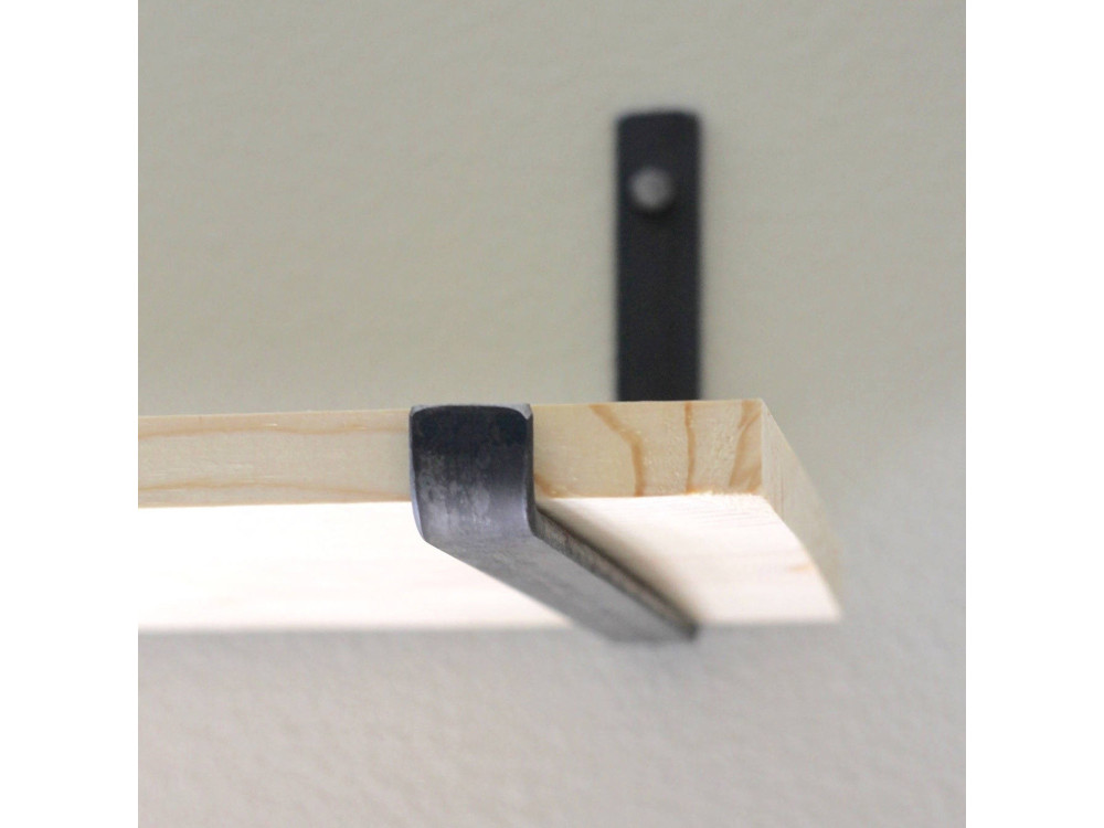 Lote de 2 estanterías murales de madera "LAM008" - 60 x 14 x 16 cm - Beige