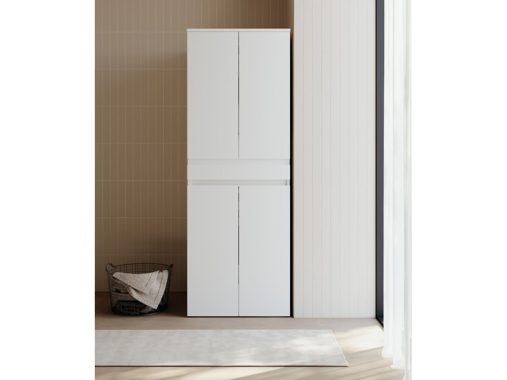 Mueble para lavadora «Neve 70» - 70 x 73 x 193 cm - Blanco mate