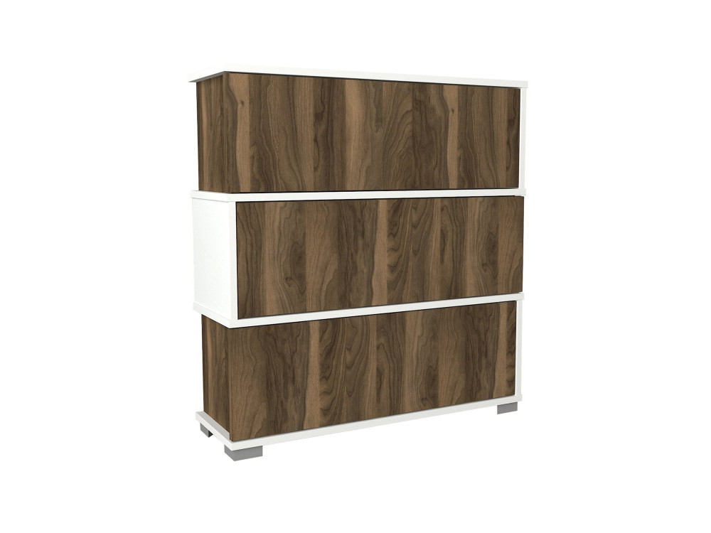 Mueble zapatero de madera "Napolyon" - 90 x 30 x 93 cm - Marrón