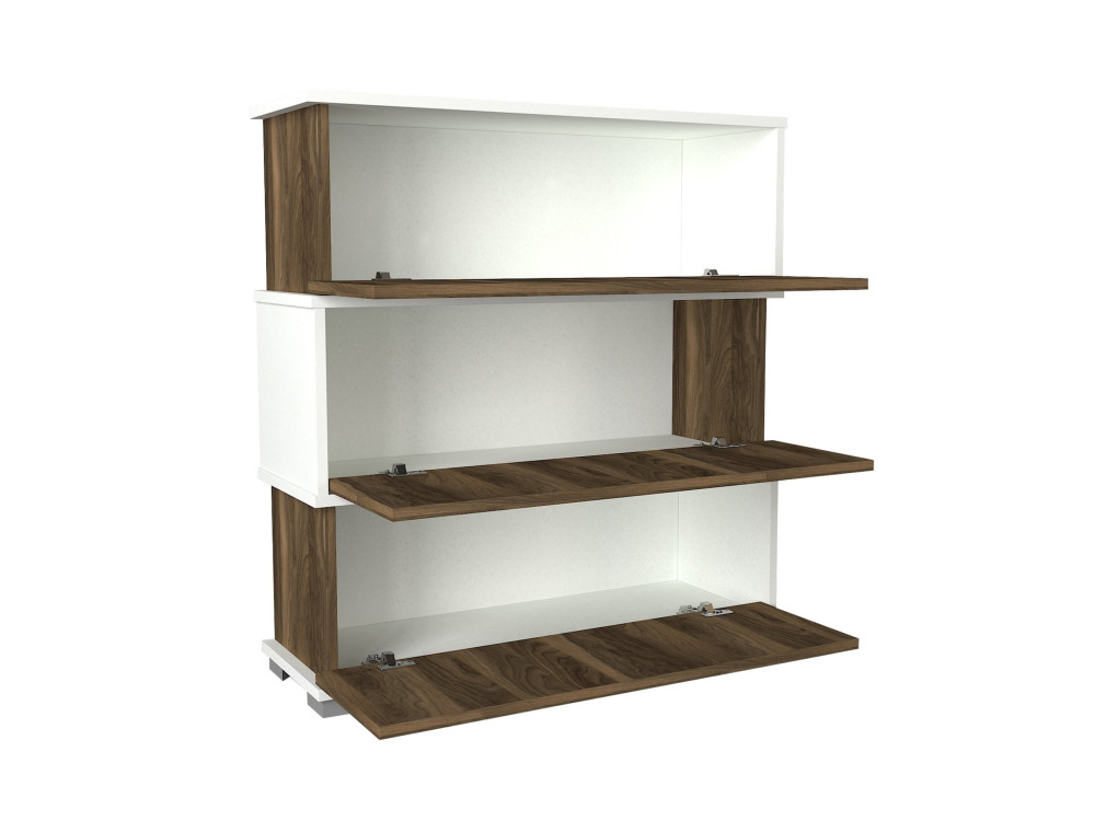 Mueble zapatero de madera "Napolyon" - 90 x 30 x 93 cm - Marrón