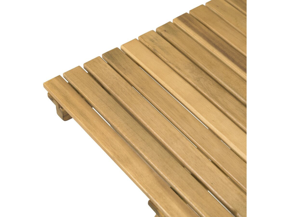 Conjunto de mesa y sillas de jardín de madera "Aldo" - 2 plazas - Marrón