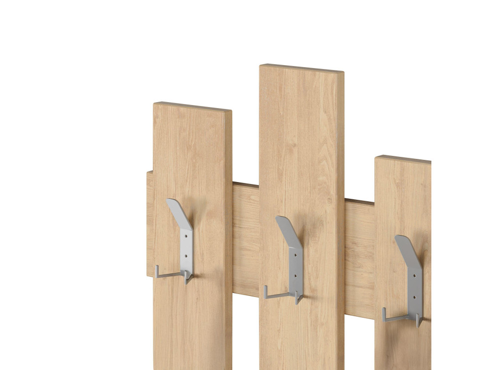 Perchero de pared de madera "Wave" - 64 x 4 x 79 cm - Beige