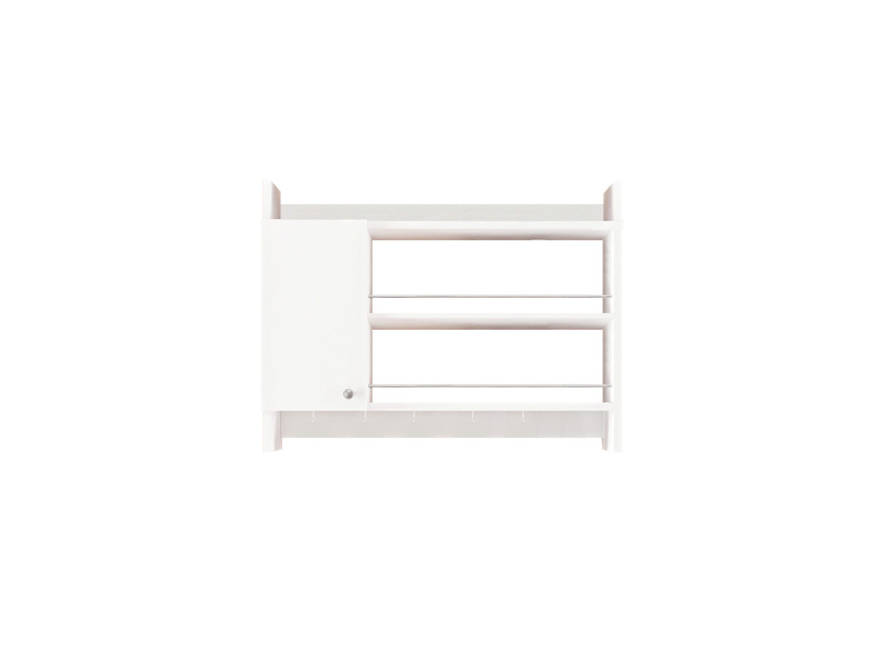 Estante de cocina de madera "Knerr" - 85 x 13 x 65 cm - Blanco