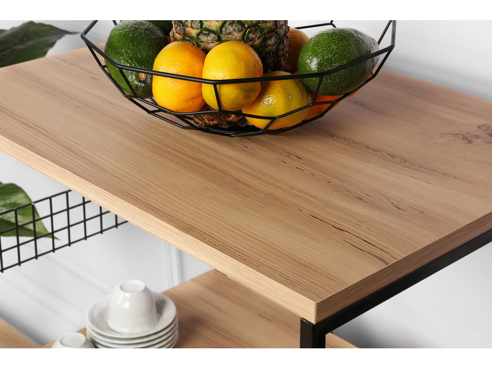 Armario de madera multiusos "Anemon" - 60 x 45 x 124 cm - Marrón