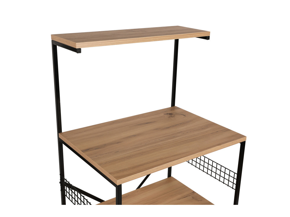 Armario de madera multiusos "Anemon" - 60 x 45 x 124 cm - Marrón