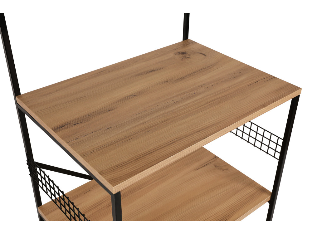 Armario de madera multiusos "Anemon" - 60 x 45 x 124 cm - Marrón