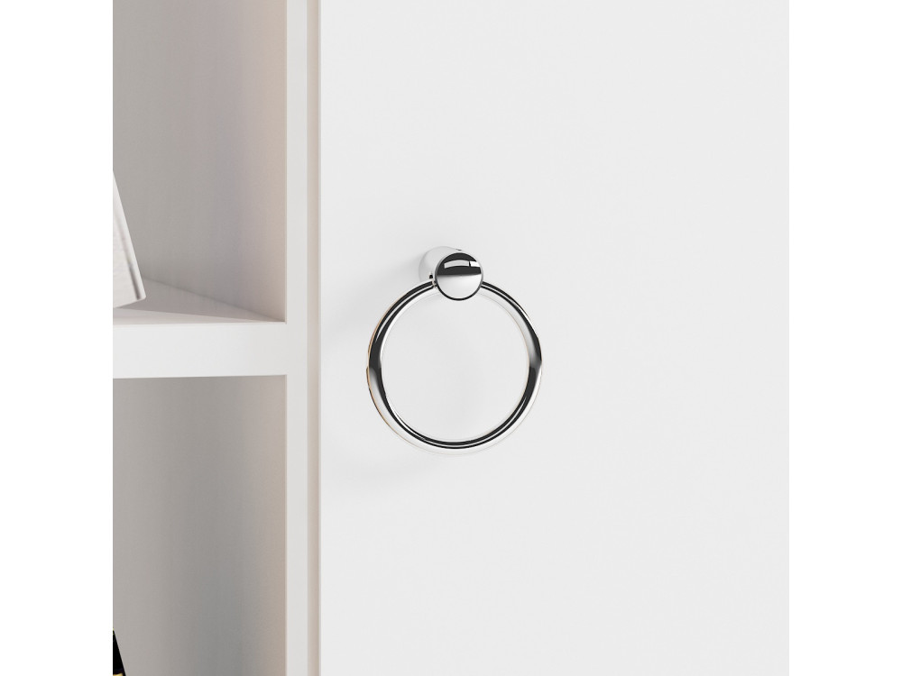 Armario de madera multiusos "Lagomood Ruby" - 50 x 30 x 140 cm - Blanco