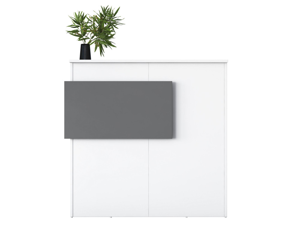 Mesa de recepción de madera "Mona" - 110 x 40 x 110 cm - Blanca