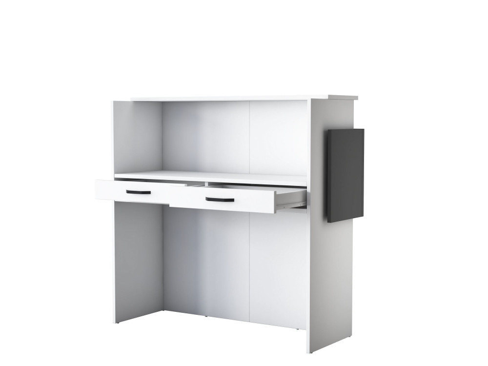 Mesa de recepción de madera "Mona" - 110 x 40 x 110 cm - Blanca