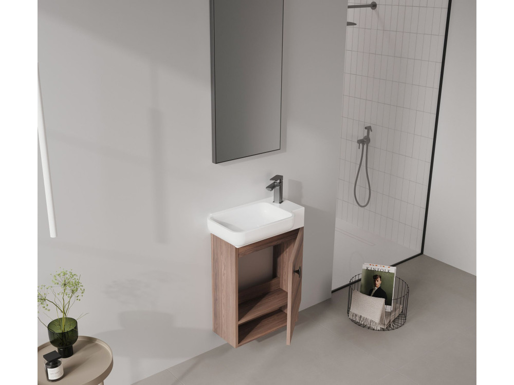Espejo decorativo de madera «Begonya 45» -  cm - Cromo